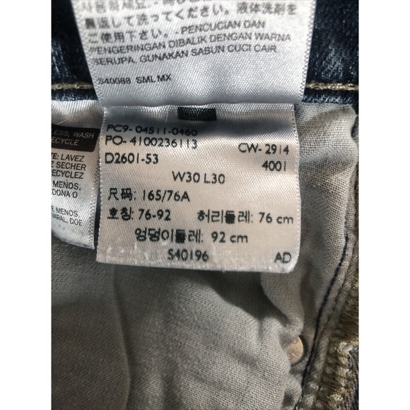 Levis 511 Mens Jeans Size 30x30 Medium Wash Slim Fit Denim Jeans - Picture 12 of 12